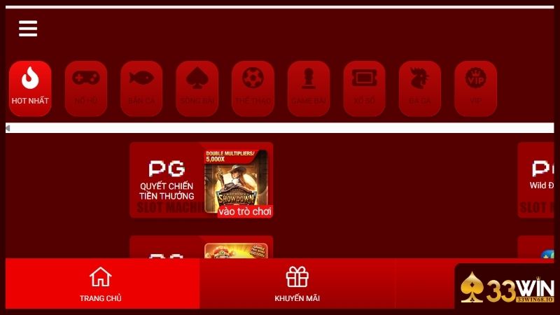 Trải nghiệm cá cược trên 33WIN bằng bản Mobile dành cho máy tính