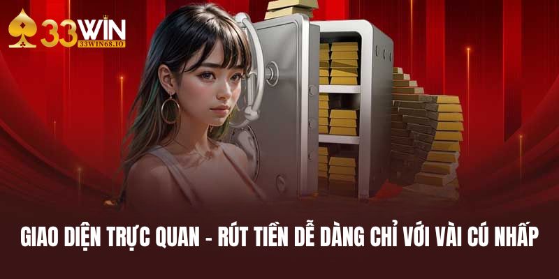 Giao diện trực quan – Rút tiền 33WIN dễ dàng chỉ với vài cú nhấp